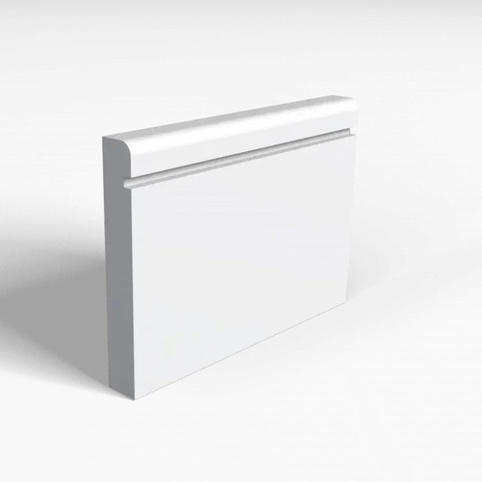 Pencil Round And 1 Square Groove Skirting Board Transparent