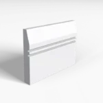 Splay And 2 Square Grooves Skirting Board Transparent