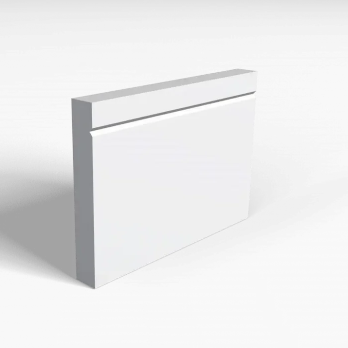 1 V Groove Skirting Board Transparent