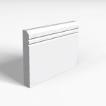 Chamfer And 2 V Grooves Skirting Board Transparent