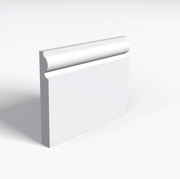 White Torus MDF skirting board
