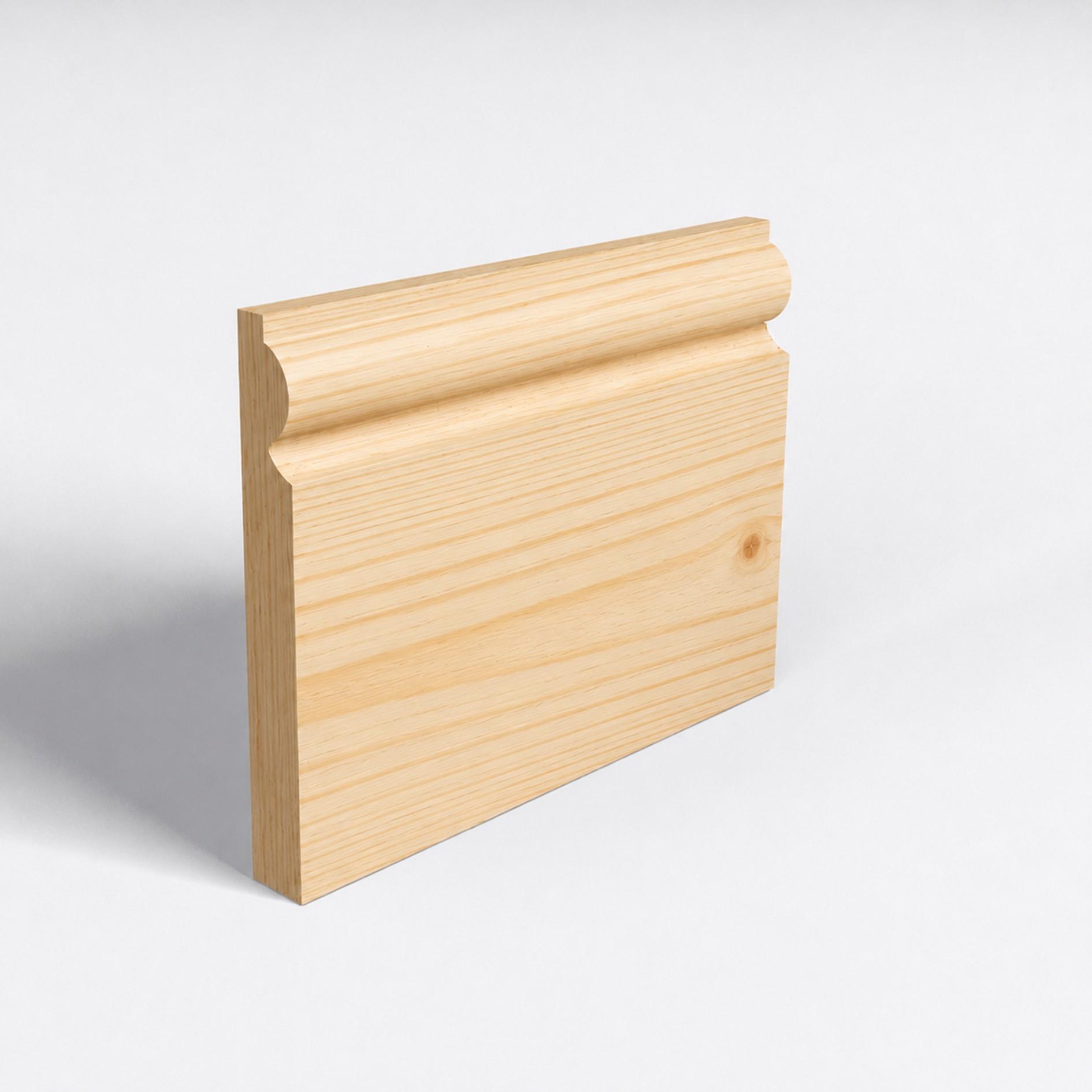Natural pine Torus skirting board